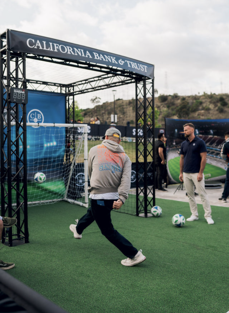 Speedkick at SDFC gamewith CB&T booth